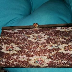 Multi colored, lace pocketbook